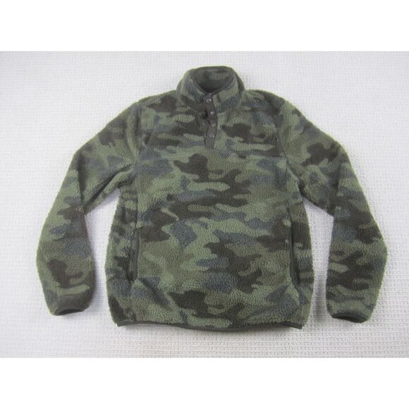 Member's Mark Sweater Womens Small Camo Pullover Fleece 1/4 Snap T Alpine Sherpa - Picture 1 of 7